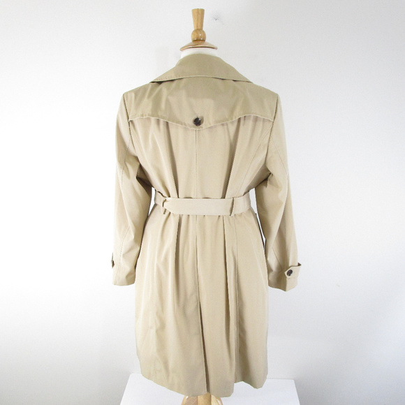 SOLDCalvin Klein Sz Khaki Belted Trench Coat NEW - Picture 3 of 8